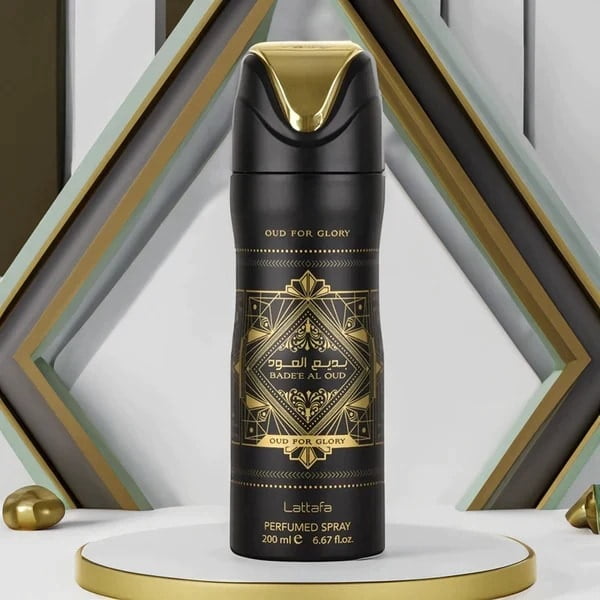 Spray corporal perfumado Bade'e Al Oud for Glory | 200 ml - Leche de cabra 