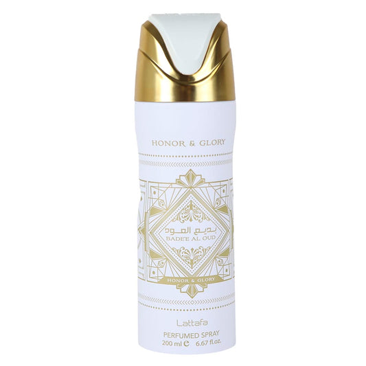 Spray corporal perfumado Honor &amp; Glory de Bade'e Al Oud | 200 ml - Leche de cabra 