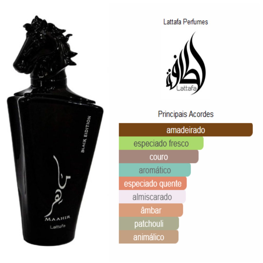 Maahir Black Edition 100ml - Lattafa – imagem 2