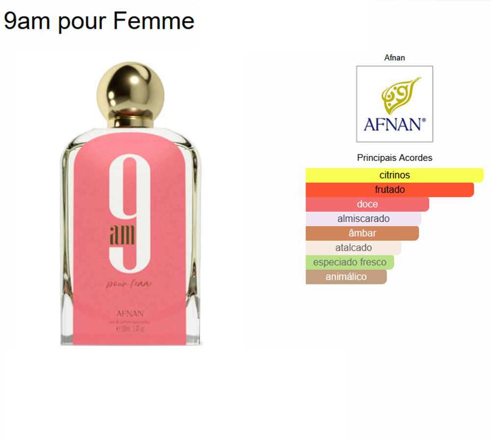 9 AM Pour Femme 100ml - Afnan – imagem 3