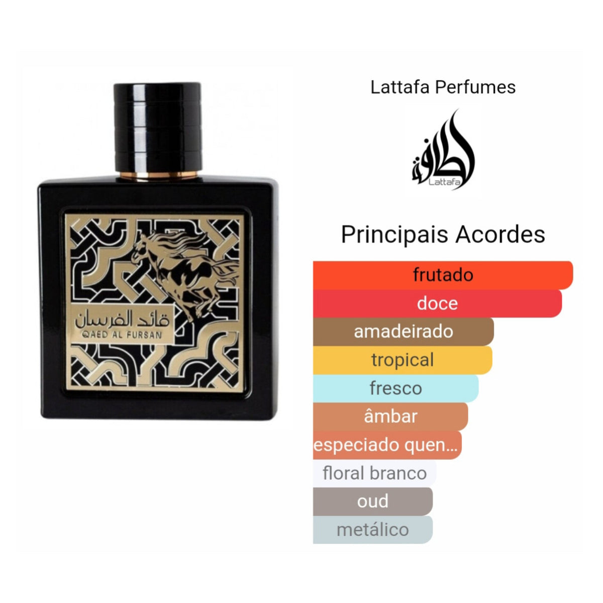 Qaed Al Fursan 90ml - Lattafa – imagem 2