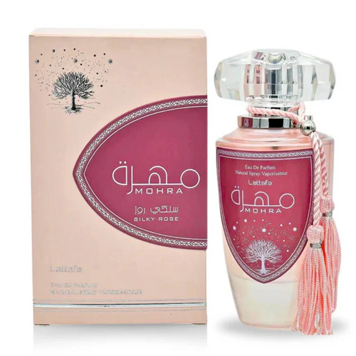 Lattafa Mohra Silky Rose EDP 100 ml – floral baunilhado feminino